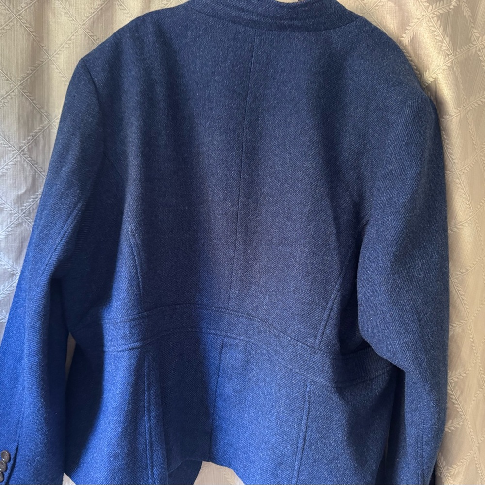 Talbots Elegant Blue Women's Blazer/Jacket Plus Size 24W Wool Blend - Picture 6 of 8